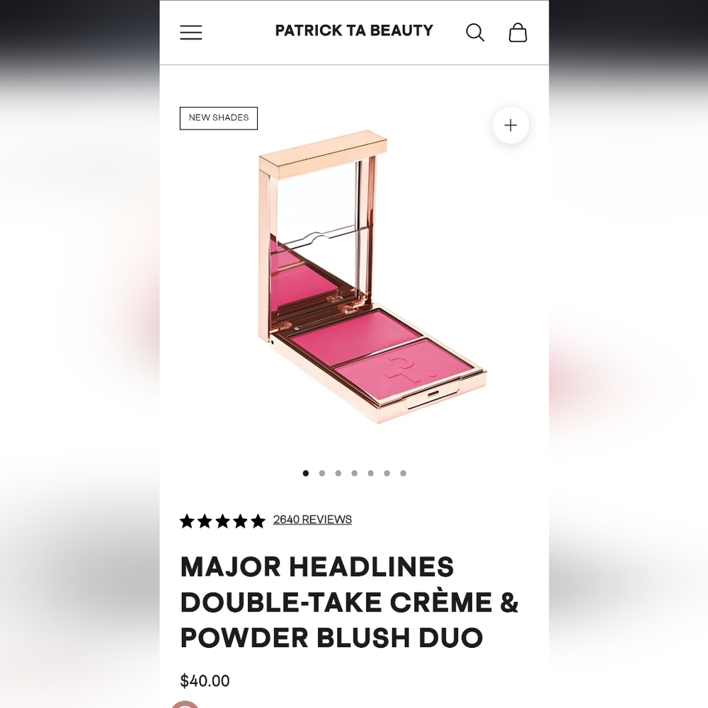 🌟 PATRICK TA - She's A Doll Blush, MAJOR HEADLINES double take duo, Barely used